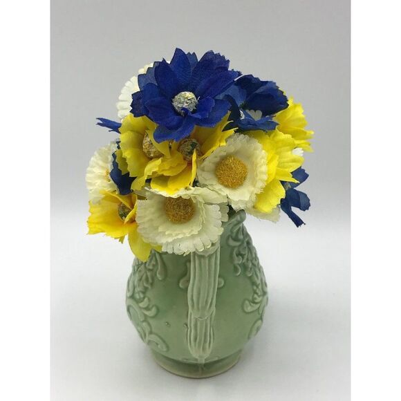 Vintage 1960’s Norleans Japan grape pattern green 6” pitcher - Picture 2 of 9